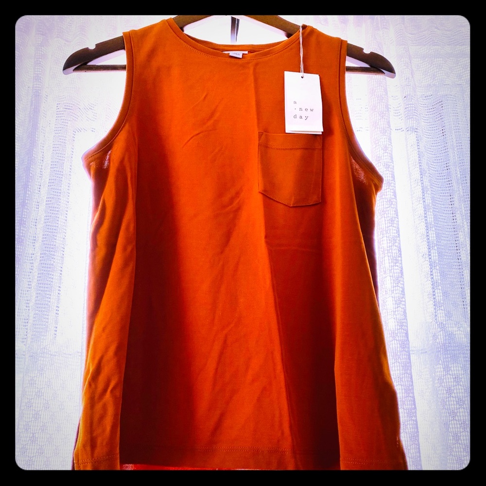 Target brand dark orange sleeveless top